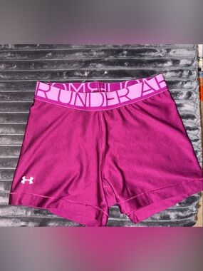 Under Armour Women's Magenta Athletic Compression Shorts